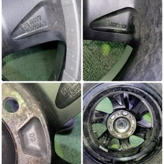 ハンコック スパイク 225/60R16 2年 10mm アルミ付き 16×6½ 6×139.7 IN38の画像