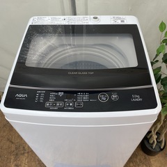 R527 ☀️ AQUA 洗濯機（洗濯5.0㎏) 21年製 AQW-G50JJ ⭐ 動作確認済 ⭐ クリーニング済の画像