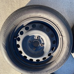 群馬発　NHP10 アクア使用　ホイール　ナット付き　ブリヂストンタイヤ4本の画像
