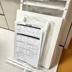 【新品】レンジラック トースターラック 置き台 伸縮式　ホワイトの画像