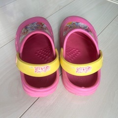 m　クロックス風　サンダル　18㎝　女の子　プリキュア　ピンク　スニーカーの画像