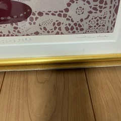 チョコレートコスモスの版画（額・箱入り）の画像
