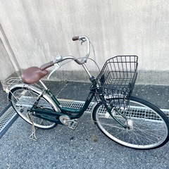 【しっかり整備済み】26インチ変速なしオートLEDライト大型カゴの画像