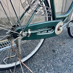 【しっかり整備済み】26インチ変速なしオートLEDライト大型カゴの画像