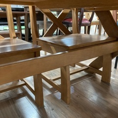 ベンチダイニング4点セットの画像