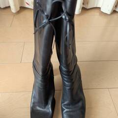 ロングブーツ　MODE KAORI　レディース　23.cm 　本革　黒の画像