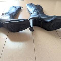 ロングブーツ　MODE KAORI　レディース　23.cm 　本革　黒の画像