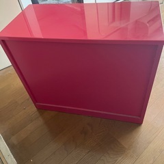 ピンク 3段チェストの画像