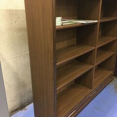 ★リユースのサカイ横浜南店★YM1624  本棚 ダークブラウン W150×D32×H130 クリーニング済みの画像