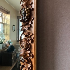 木枠の鏡
の画像