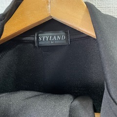 メンズジャージ上下セット無地黒の画像