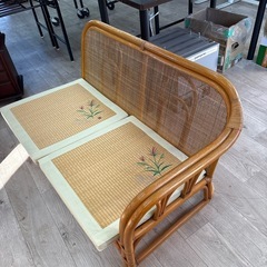 ラタン  2人掛けソファ  籐の画像
