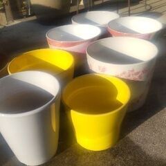 植木鉢　陶器鉢カバー　スタンド　砂ふるい(新品)の画像