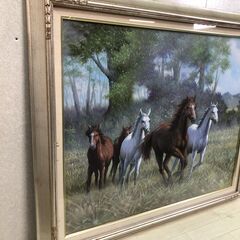 絵画 千葉弘道 Tiba 駿馬 馬 アート 風景画 F20号 大型 インテリア 壁掛け 額縁付き 美術 【糸島市内 送料無料】88297-7-001の画像