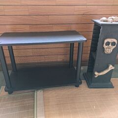 黒木製棚2点の画像