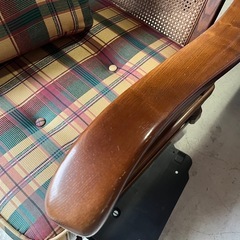 HIDA 飛騨産業 FRONTIER 1人用 木製 アームチェア ヘタリなし 小傷少なめ キツツキマーク フロンティアシリーズ 中古美品 ③の画像