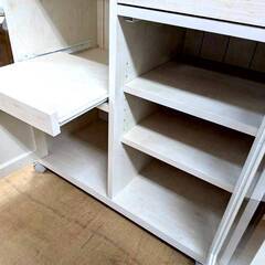 ニトリ カウンターワゴン リズバレー SLM8075S フレンチカントリーの画像