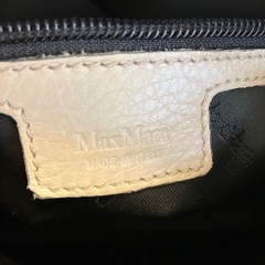 A2511-247 Max Mara 2wayバッグ ショルダー トート パイソン オフホワイト  キズ汚れ有り の画像