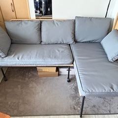 ❗️本日15日夜でもか可❗️ソファ　L字　サイドテーブル付き 　　の画像