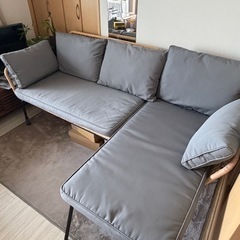❗️本日15日夜でもか可❗️ソファ　L字　サイドテーブル付き 　　の画像