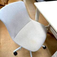 ニトリ デスク リズバレー SLM7090 ホワイトウォッシュ チェア付の画像