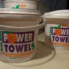 パワータオル 天然のオレンジを主成分とした多目的ウエットタオル取りに来てくれる方に無料でさしあげますの画像
