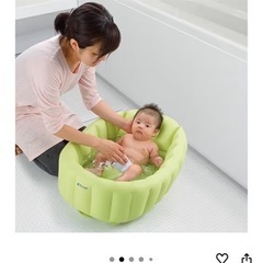 リッチェル ふかふかベビーバスR グリーンの画像