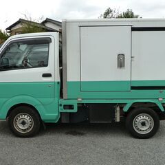 H.26(2014)年 スズキ キャリイ 冷凍冷蔵車 ホワイト/グリーン  オートマ　ETC　エアコン　ナビ　バックカメラ　パワステ　集中ドアロック　Rエアバック　ワンセグTV　車検８年９月　17374　の画像