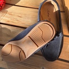 レディース靴/中古品　スウェードモカシンシューズの画像
