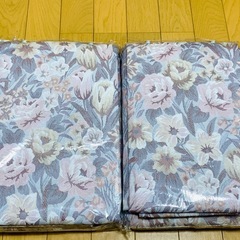【新品】4枚セット【日本製】花柄ドレープカーテン 100×135cm 2枚分×2 半間用 花柄 Made in JAPAN 遮光 ドレープカーテン Curtain 2窓分の画像