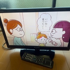 シャープ小型液晶テレビの画像