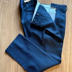 ダーバン　紺スラックス　サイズ91 ウール ウールパンツ 紺 渋ネイビー ウール スラックスの画像