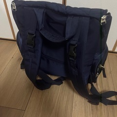 🌟引越し準備中🚛　マザーズバッグ　マザーズリュック　ネイビー　リュック　オムツ替えシート付き　の画像
