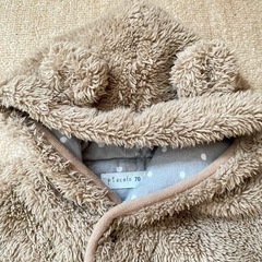 ピッコロ　キムラタン　ボア　アウター　70 80くま耳の画像