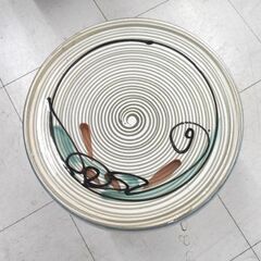 花台 陶器製 スツール 丸型 ガーデニング 直径約31㎝ 高さ約31.5㎝ 苫小牧西店の画像