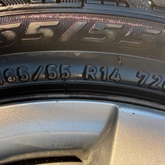 お譲り先決定【14インチ鉄ホイール付スタッドレスタイヤ4本セット】165 55 R14 軽自動車用の画像