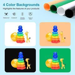 撮影ボックス❣️41×43㎝ ポータブルフォトスタジオ 調光機能 LEDライト付の画像