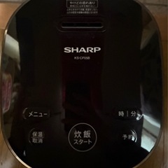 SHARP 炊飯器 ブラック KS-CF05B-B 3合　2020年製の画像