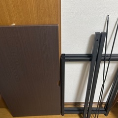 ニトリ デスク サオキー95（ダークブラウン×ブラック）美品／幅90cm×奥行45cm×高さ72cmの画像