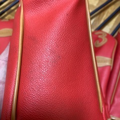 TRUSSARDIのゴルフヘッドカバーセット赤ゴルフクラブヘッドカバーの画像