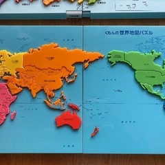 くもん　日本地図・世界地図パズル　2個セットの画像