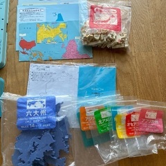 くもん　日本地図・世界地図パズル　2個セットの画像