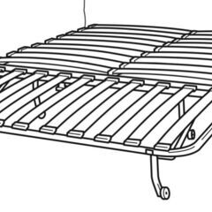 ダブルベッド（IKEA リクセーレ ソファベッドフレーム）の画像