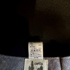 CA4LA リボン付き　キャスケット エレガントなリボン付きの黒いウールハットの画像