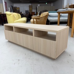 【超美品‼️】定価26,180円♪ヤマダ電機 130cm幅ローボード テレビ台 リビング収納家具 木目調ホワイト系♪の画像