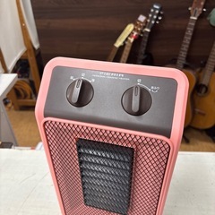 小型 セラミックヒーター ピンク×ブラウンの画像