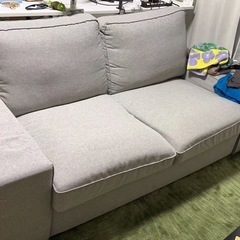 2人掛けソファ, ティッブレビ ベージュ/グレーの画像