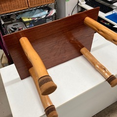 ロ2511-357 木製ベンチ　スツール　インテリア家具　キズ汚れ無しに近い有りの画像