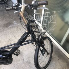 地域限定送料無料　ヤマハ　パスシティX　バッテリー新品　8,9AH　20インチ　黒　グリッター　リアルストリームミニ　神戸市　電動自転車　の画像