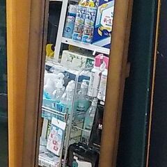 スタンドミラー 高さ150㎝ 幅30㎝ 木枠 ダークブラウン 姿見 全身鏡 西岡店の画像